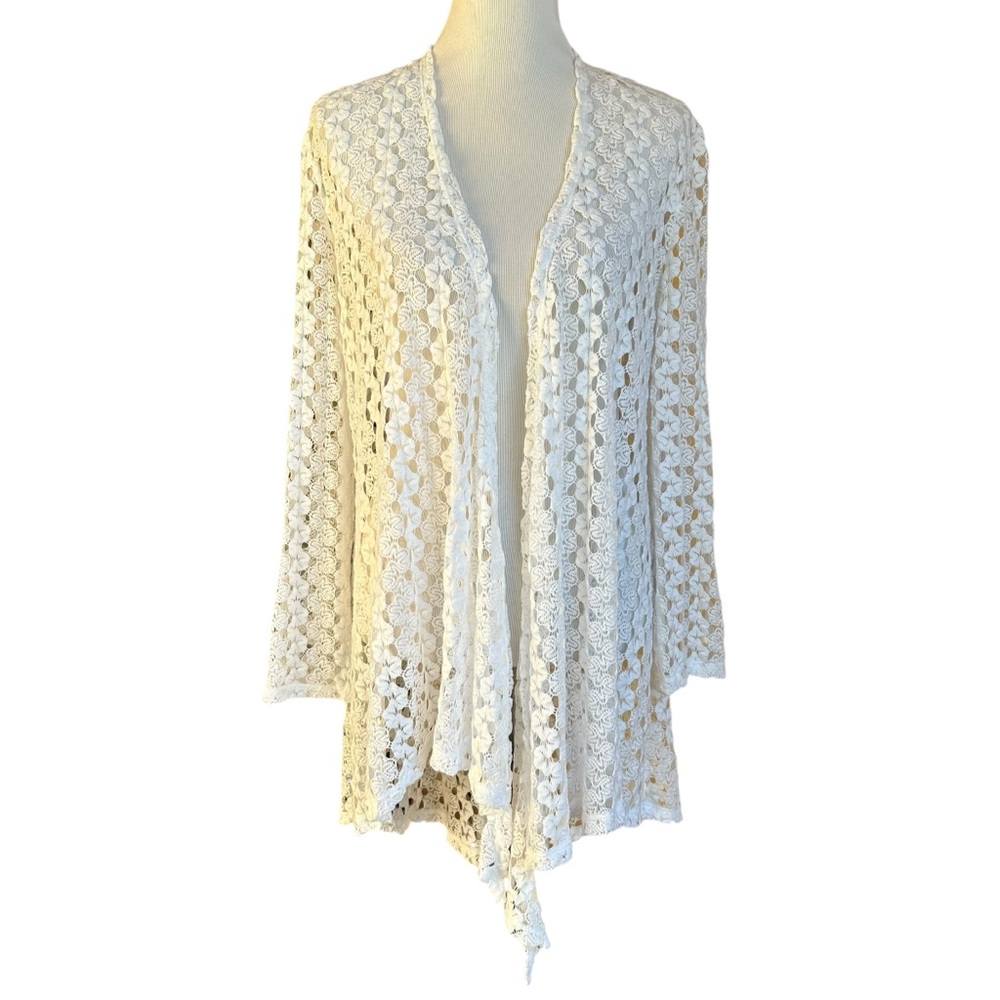 Altar'd State Cream Crochet Cardigan